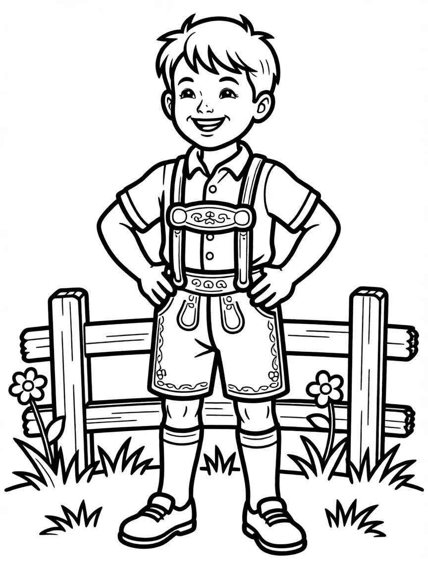 German boy in lederhosen