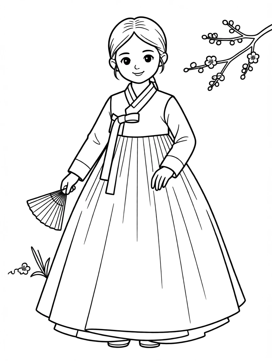 Korean girl in hanbok
