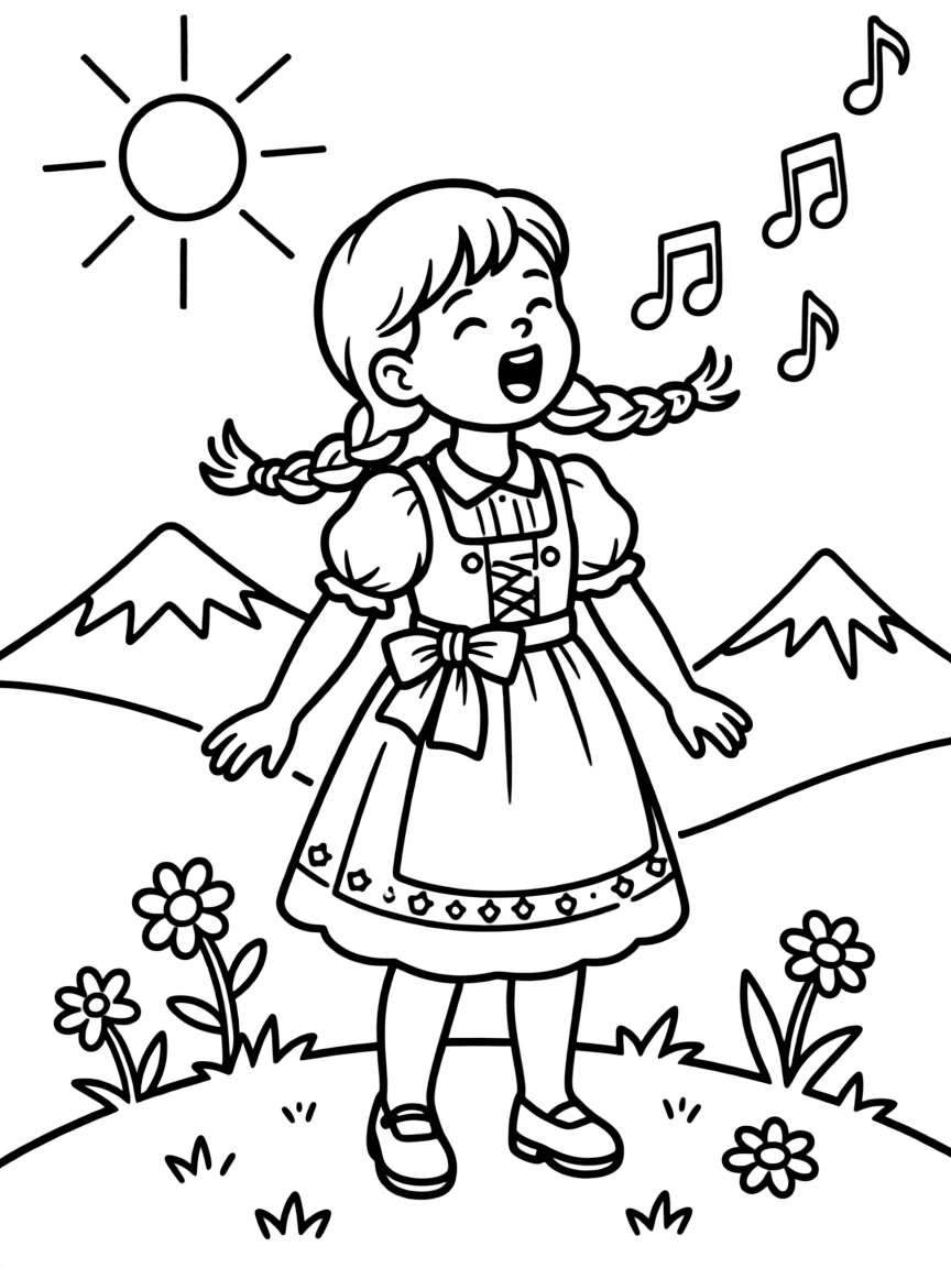 Austrian girl yodeling