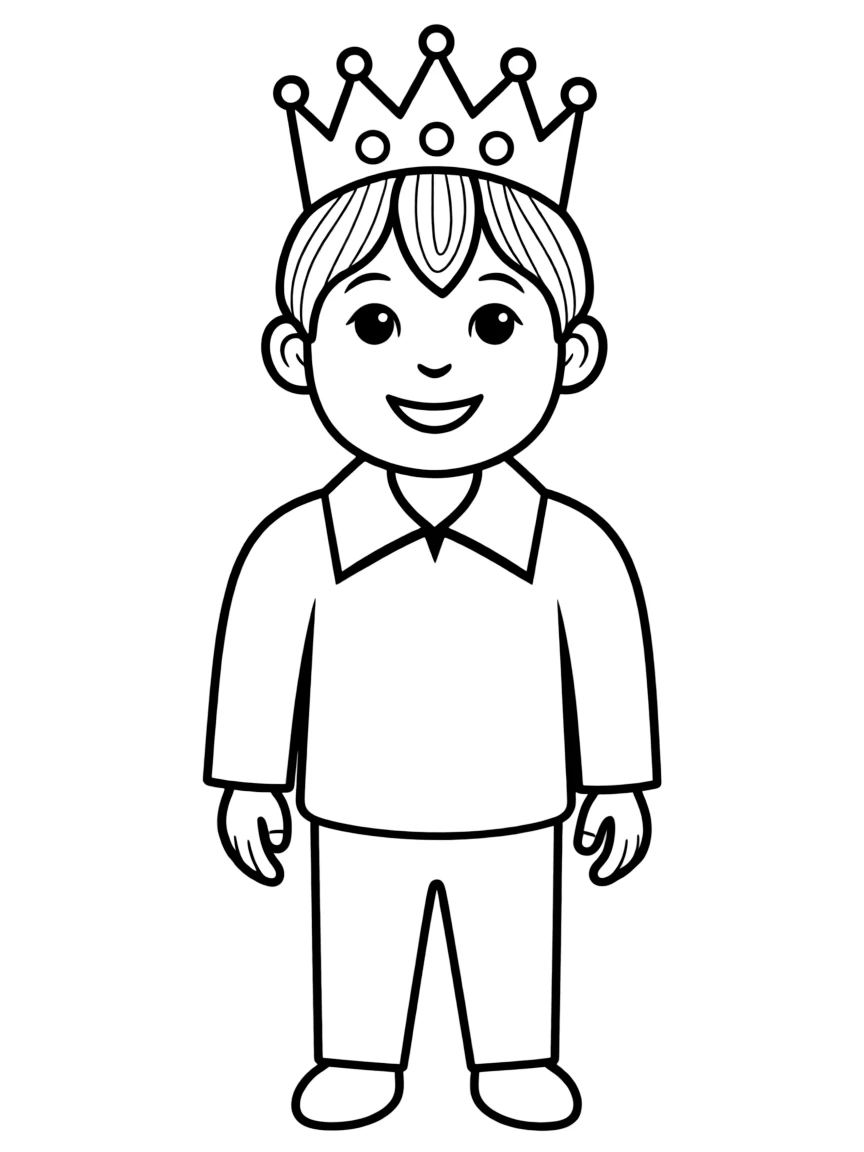 A smiling child wearing a crown for United Kingdom.
