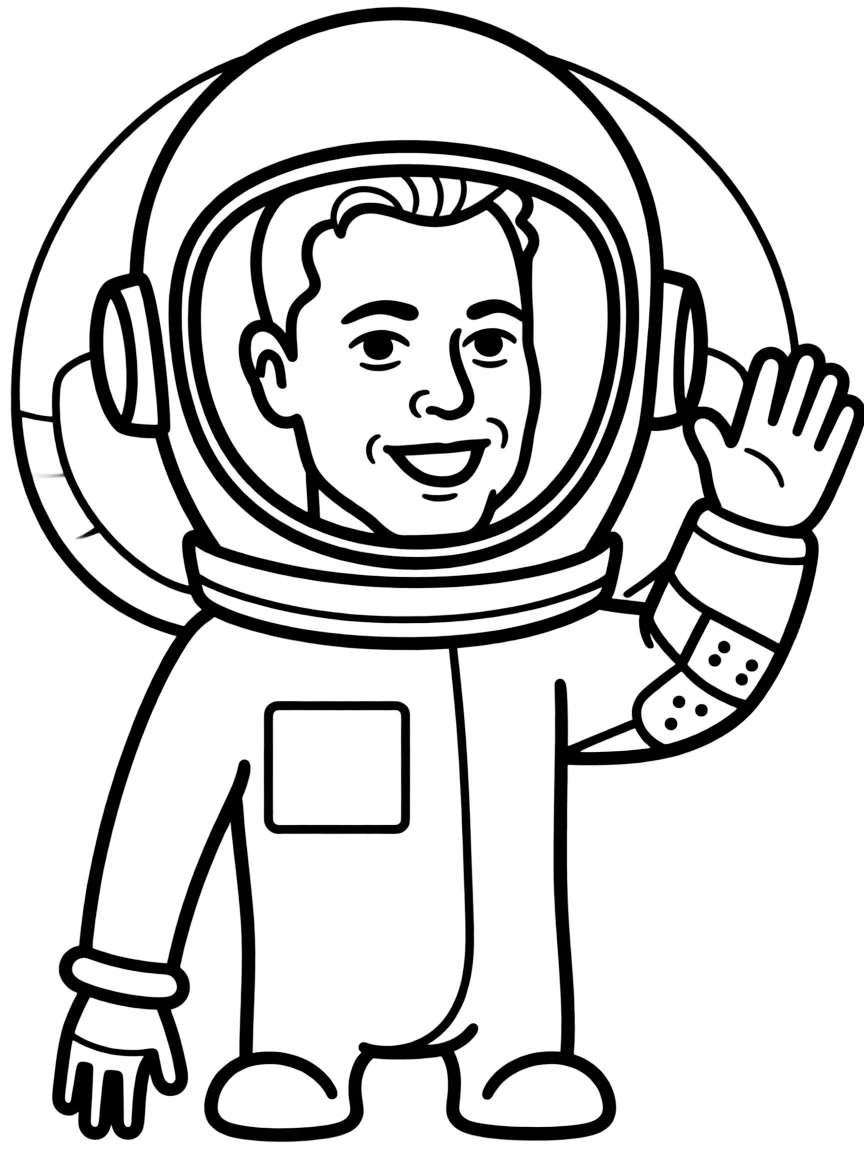 Elon Musk with a space helmet