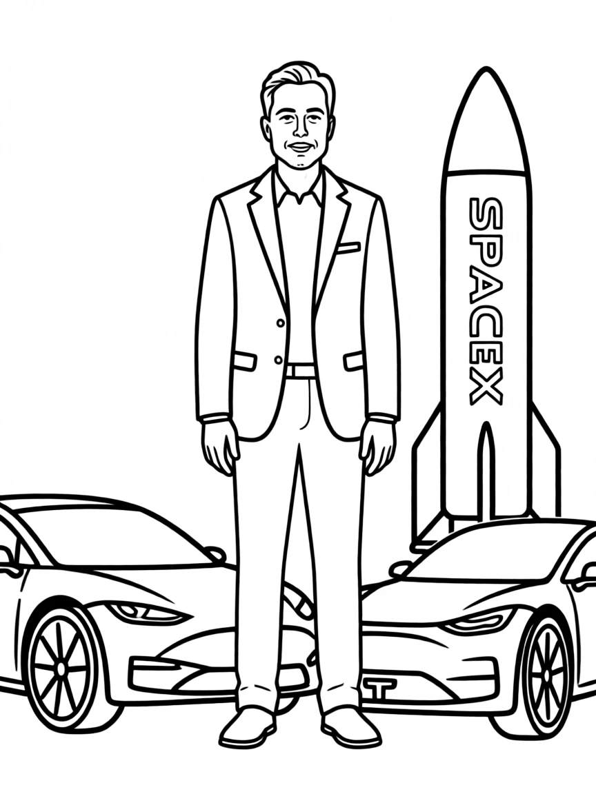 Elon Musk standing tall