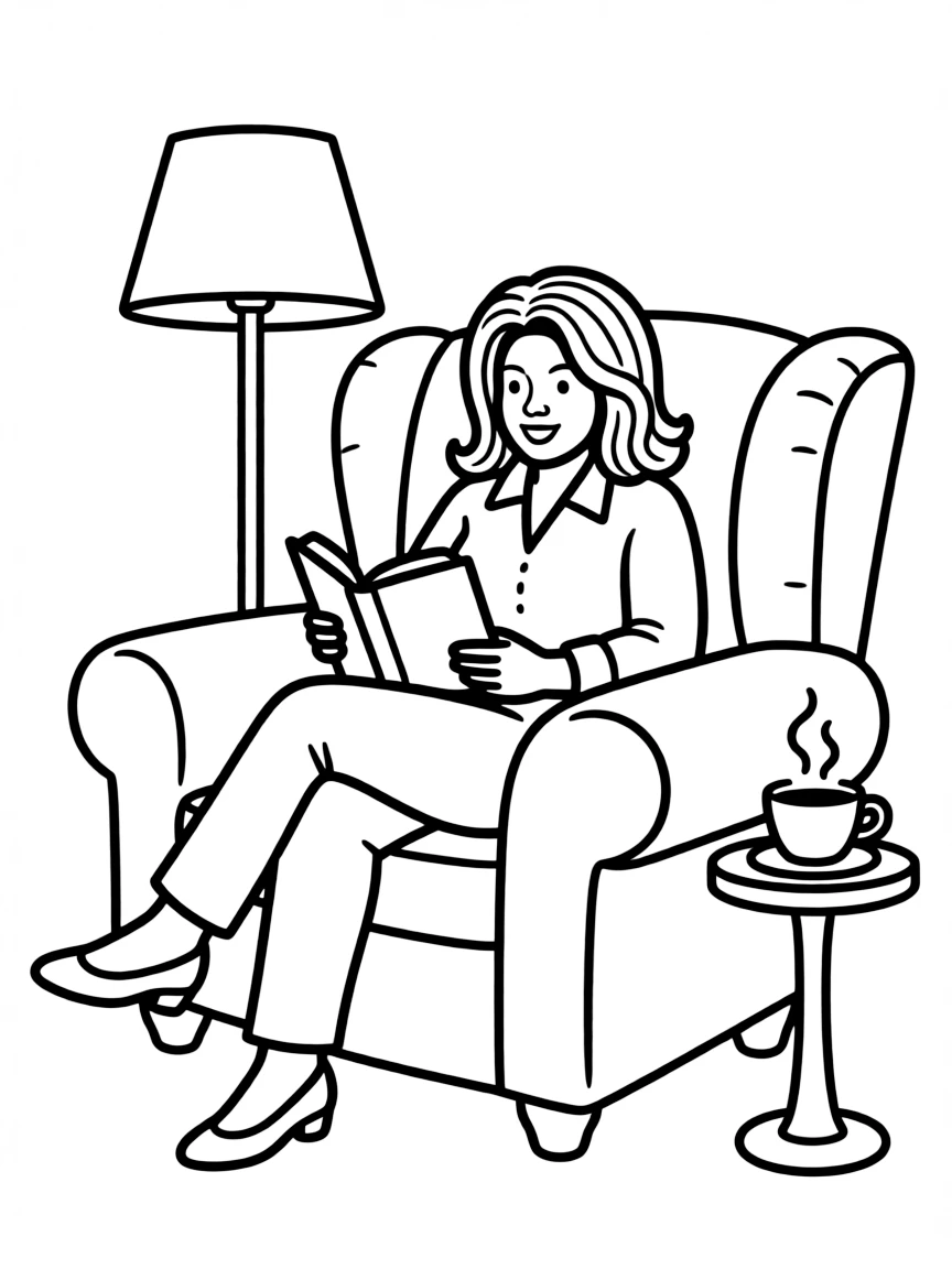 Oprah Winfrey reading a book