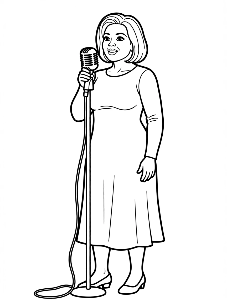 Oprah Winfrey with a microphone