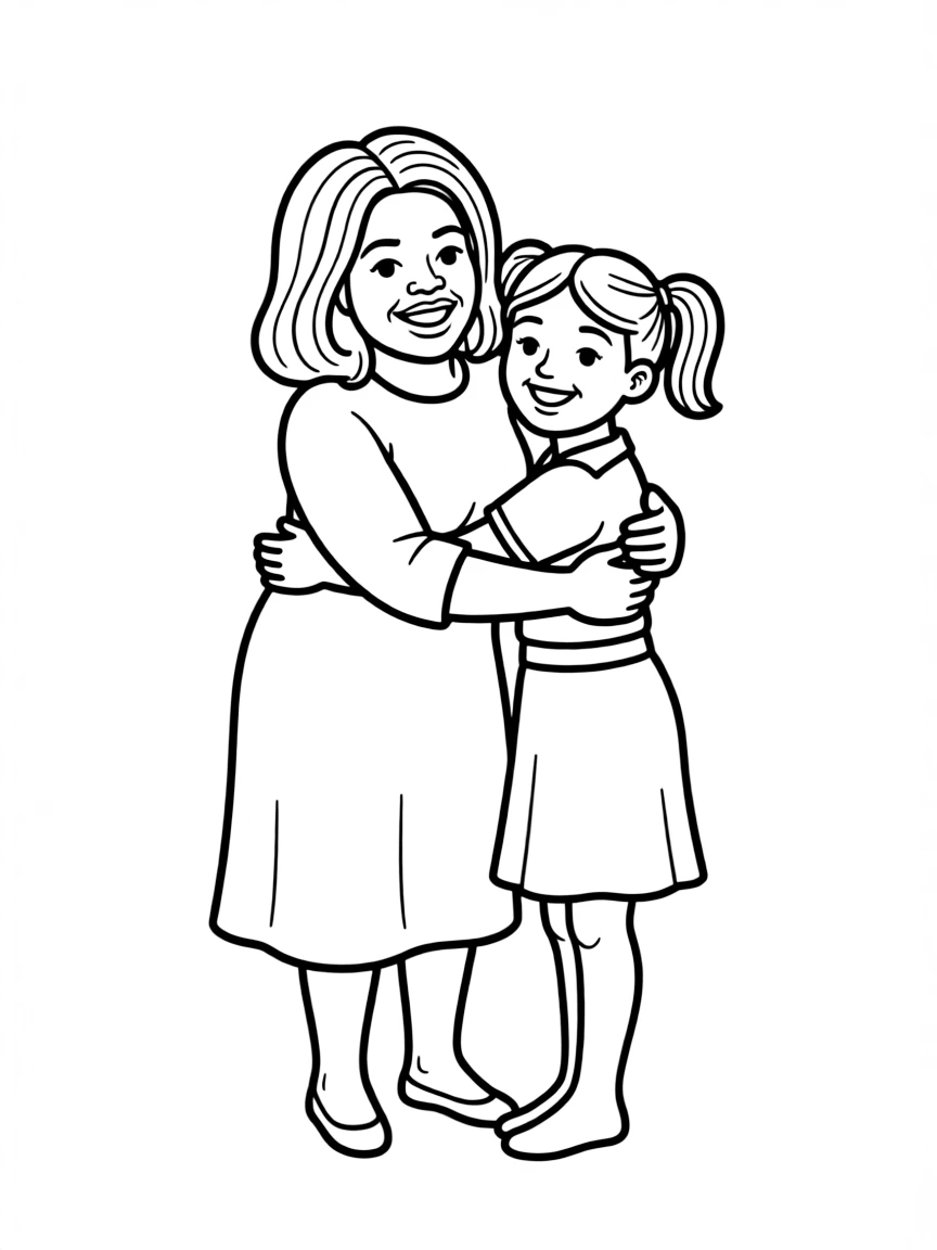 Oprah Winfrey giving a hug