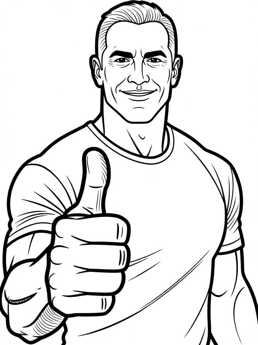 The Rock giving a thumbs up
