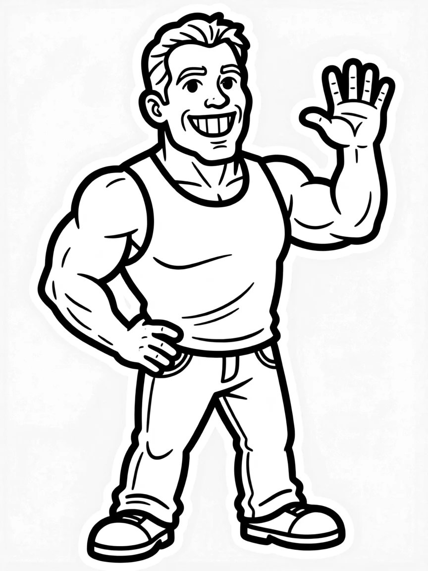 The Rock with a big grin