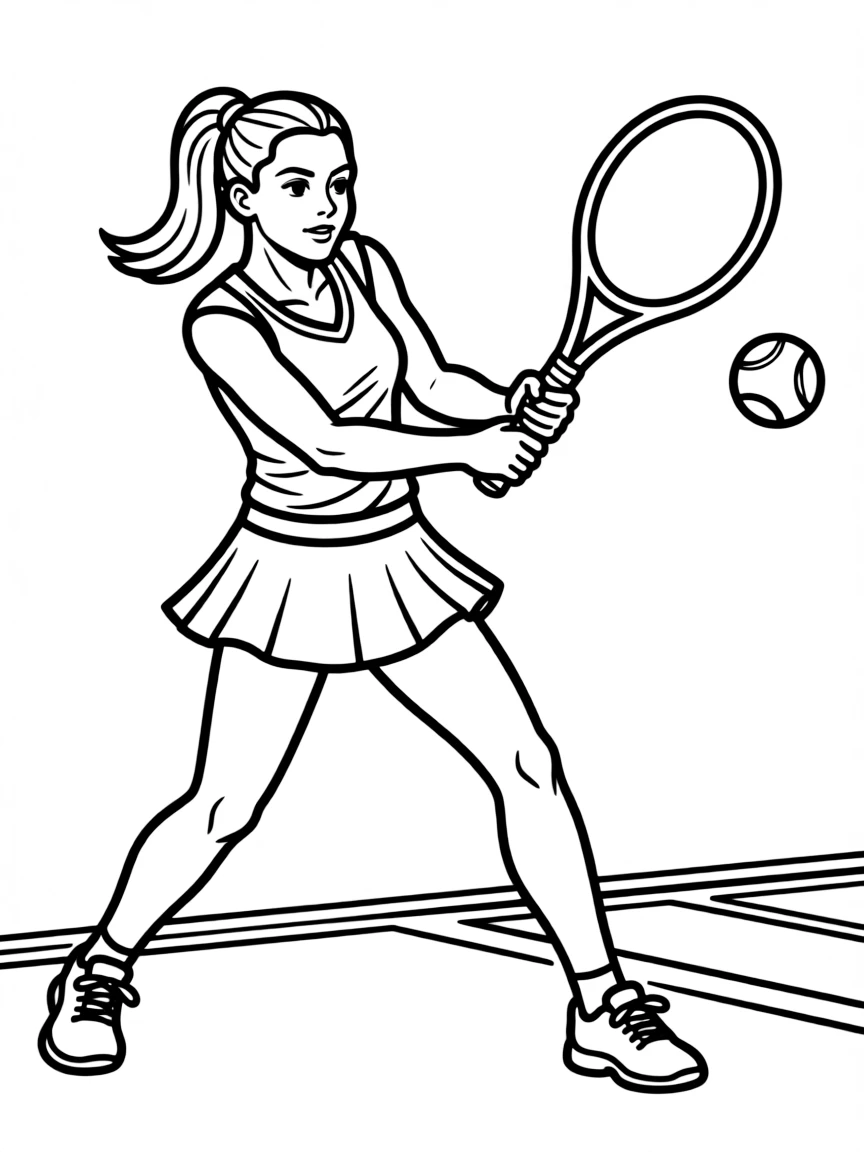 Serena Williams hitting a ball