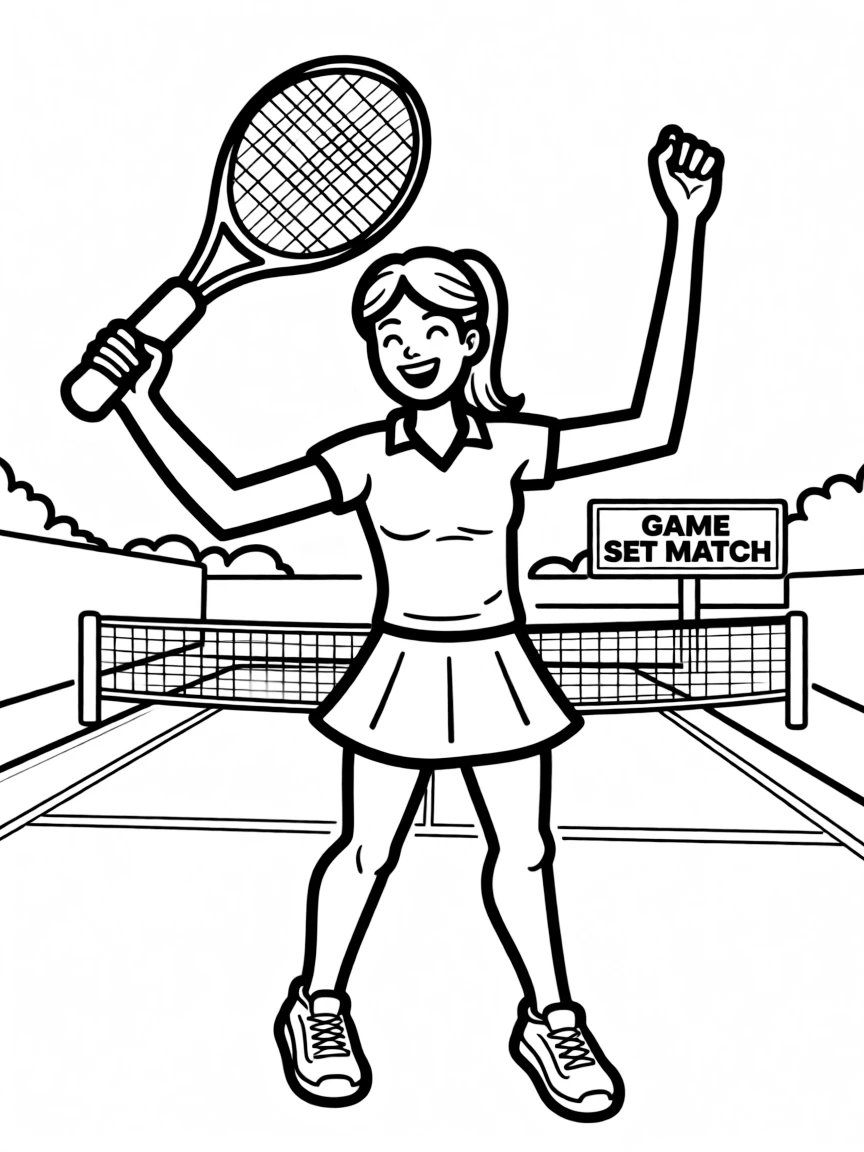 Serena Williams happy on the court