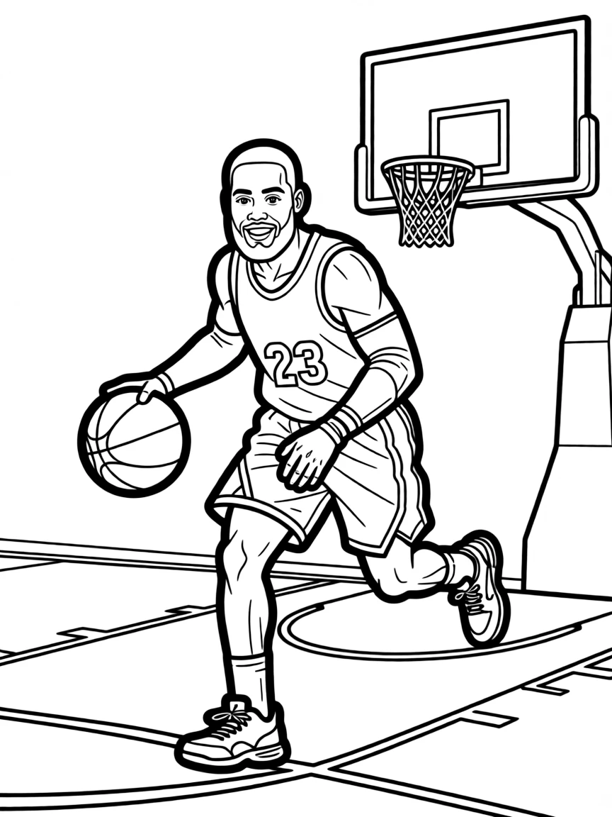 LeBron James playing basketball