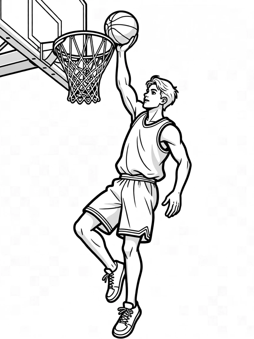 LeBron James dunking