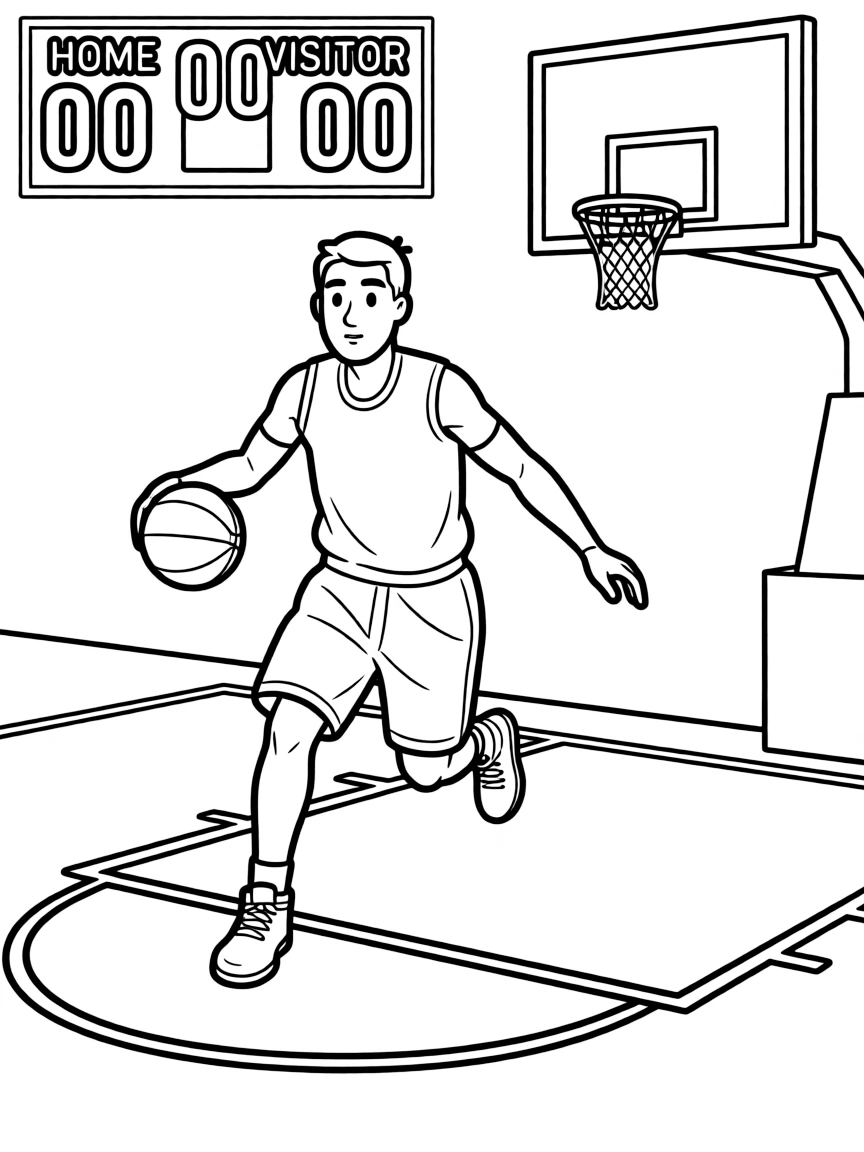 LeBron James running on the court