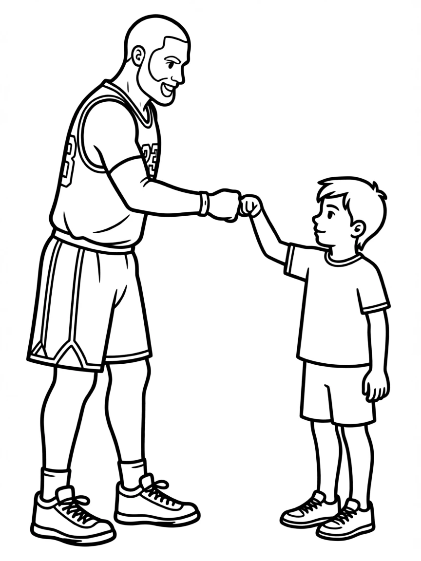 LeBron James giving a fist bump