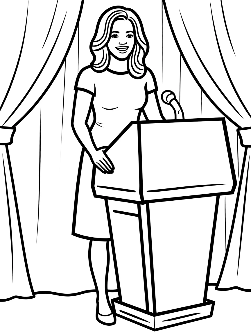 Michelle Obama giving a speech