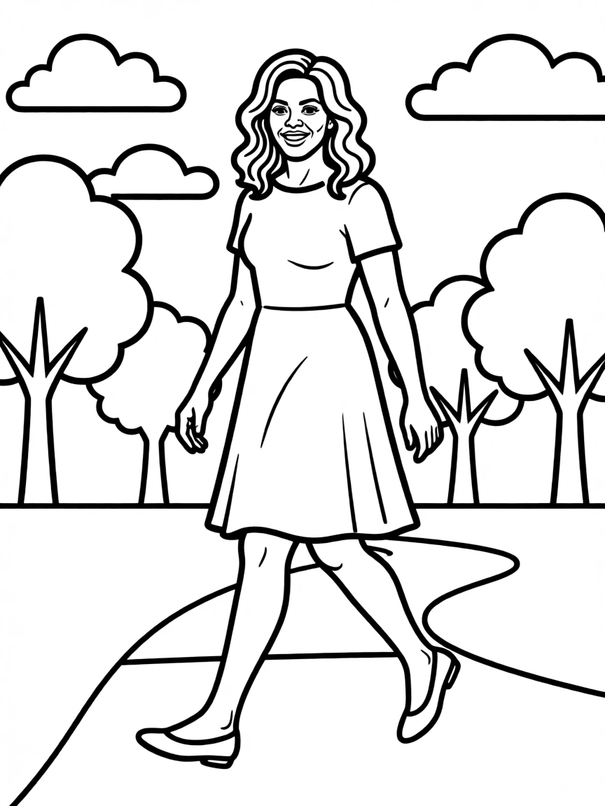 Michelle Obama walking