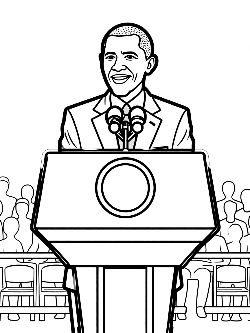Barack Obama giving a speech