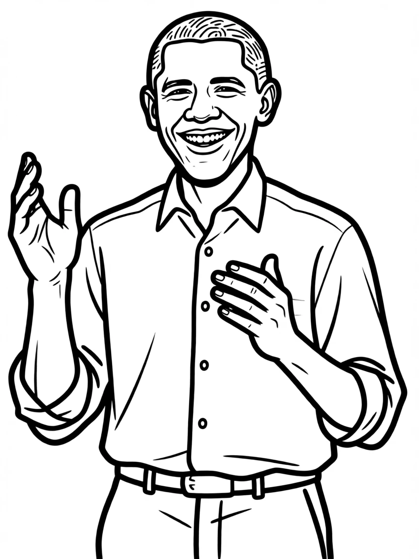 Barack Obama happy