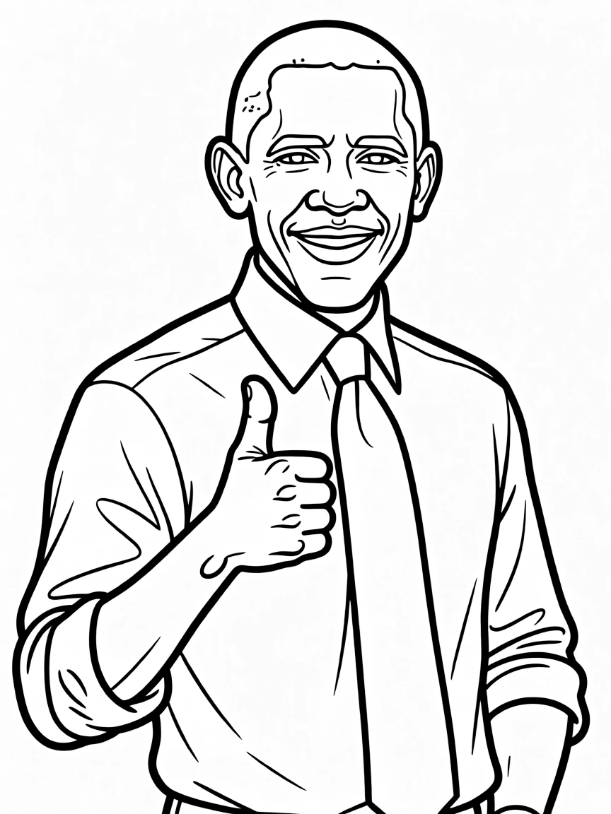 Barack Obama giving a thumbs up