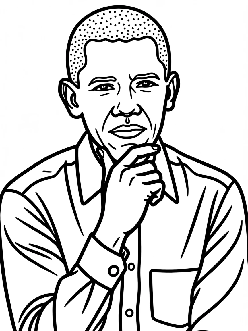 Barack Obama looking thoughtful