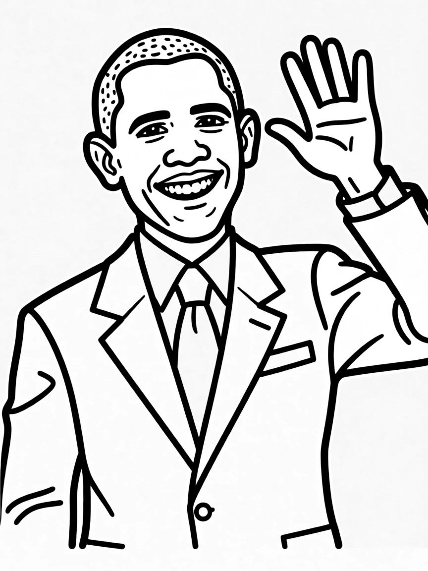 Barack Obama with a big smile