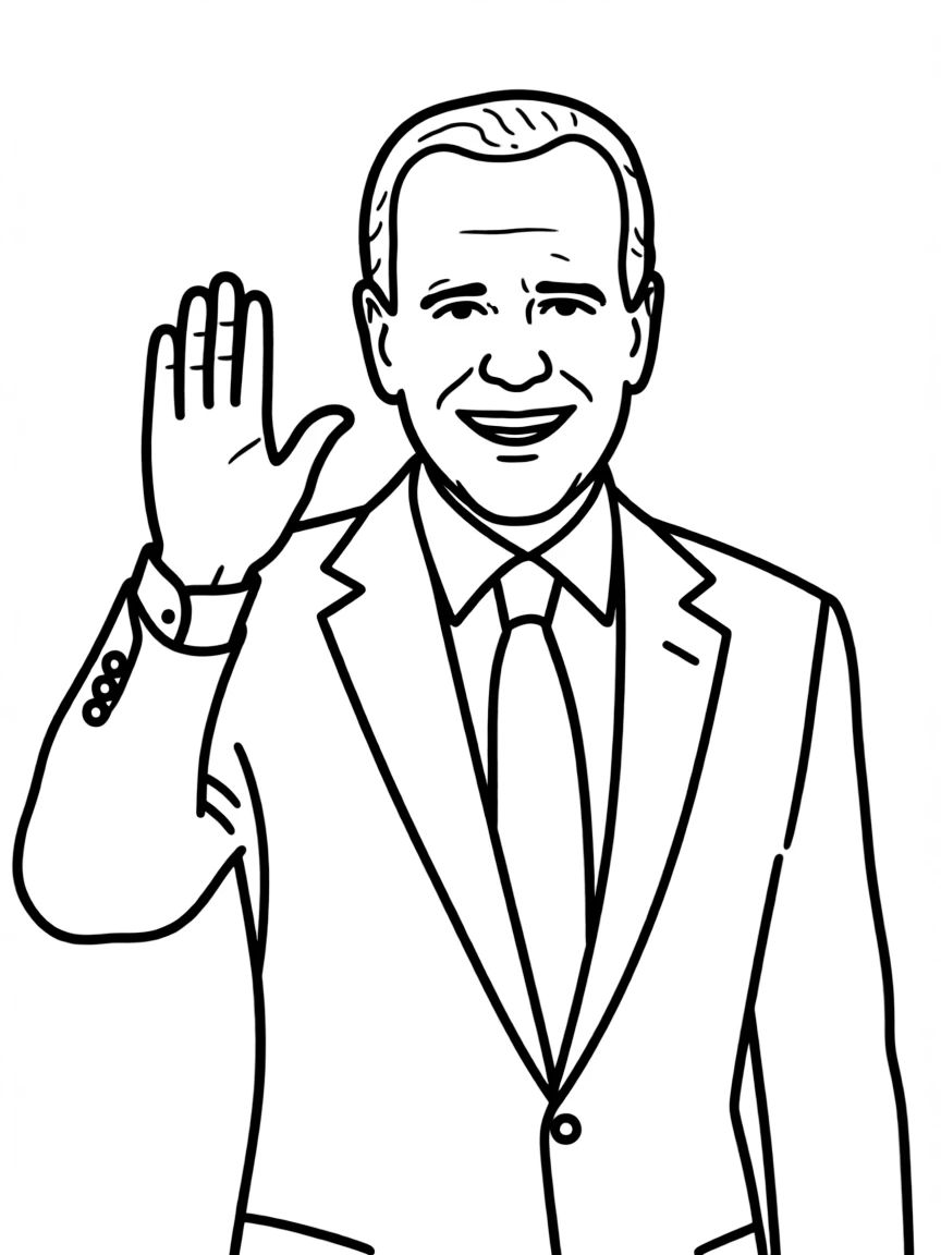 Joe Biden giving a friendly wave