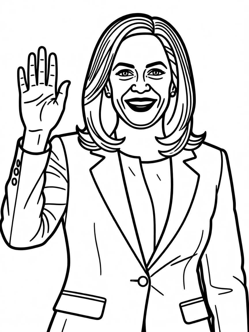 Kamala Harris waving