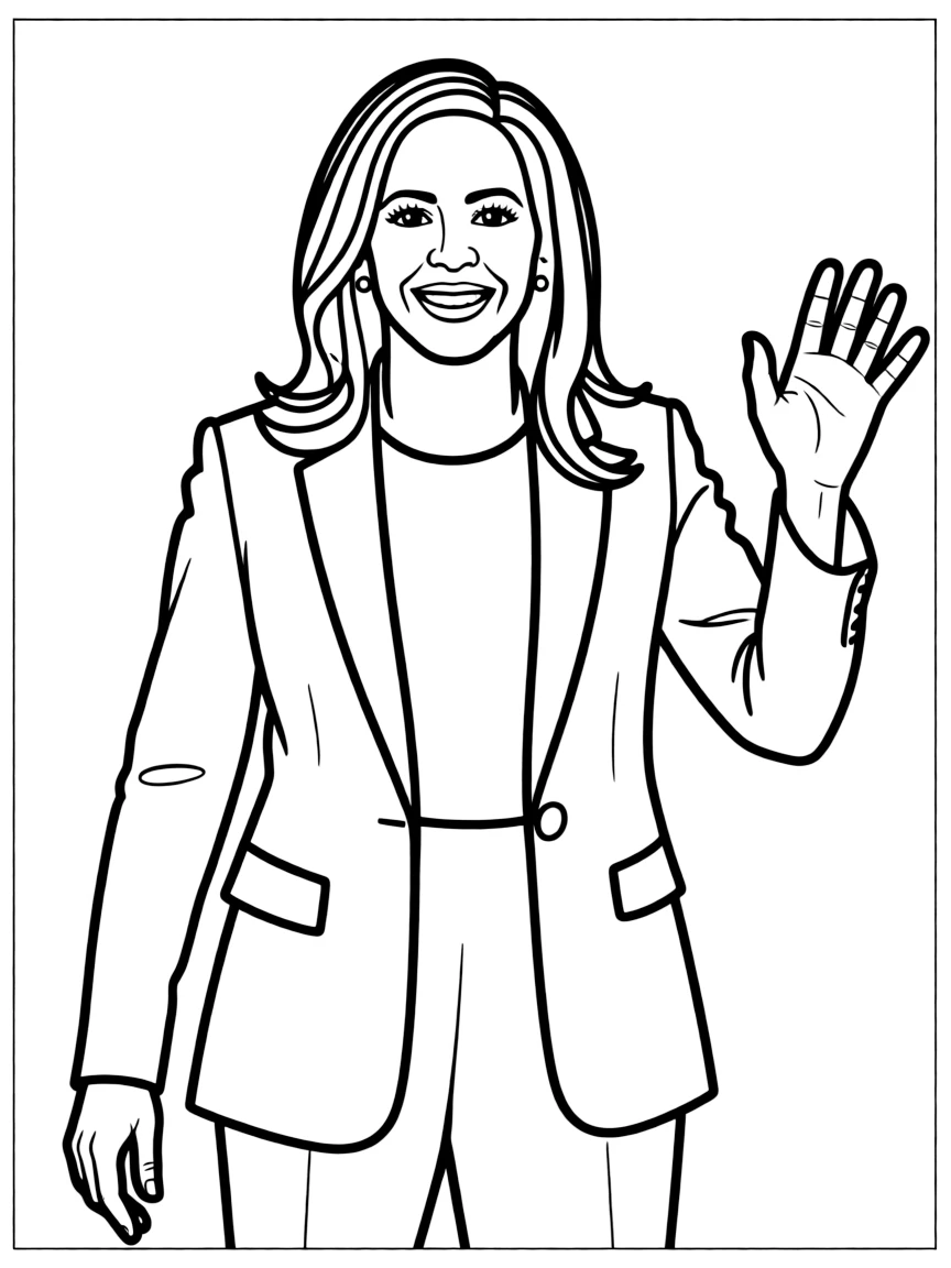 Kamala Harris happy