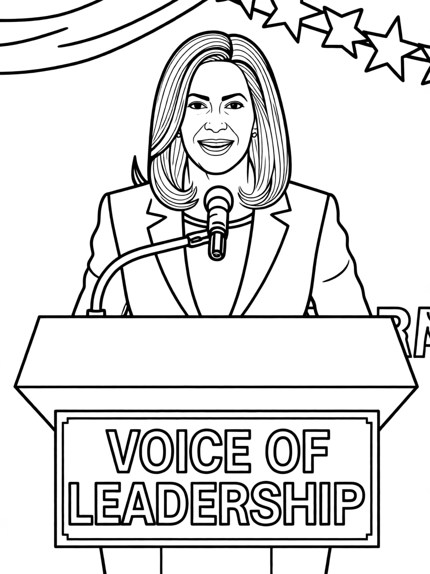 Kamala Harris giving a speech