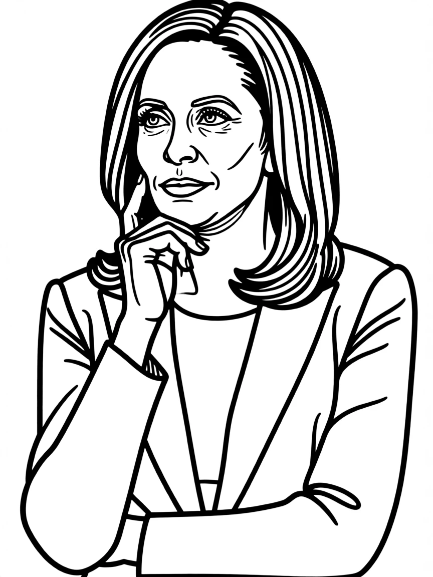 Kamala Harris looking thoughtful
