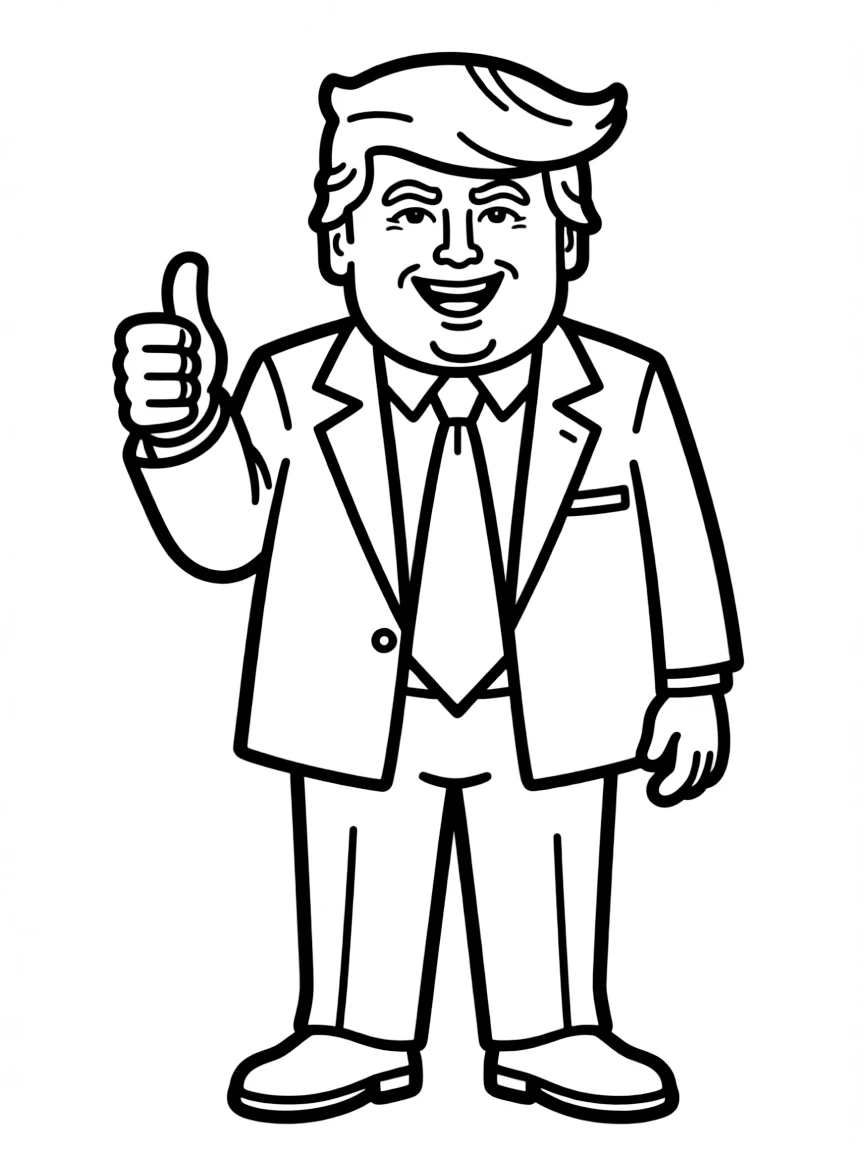 Donald Trump giving a thumbs up