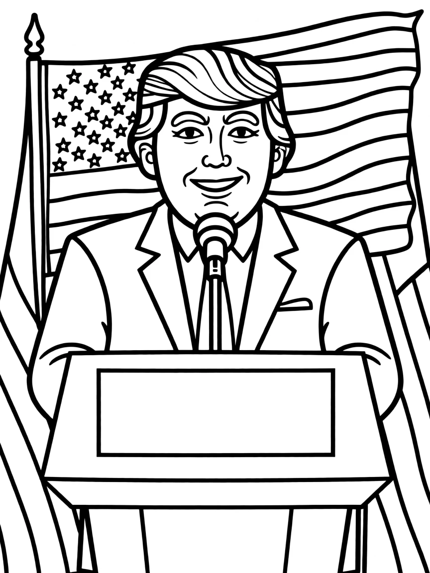 Donald Trump giving a speech