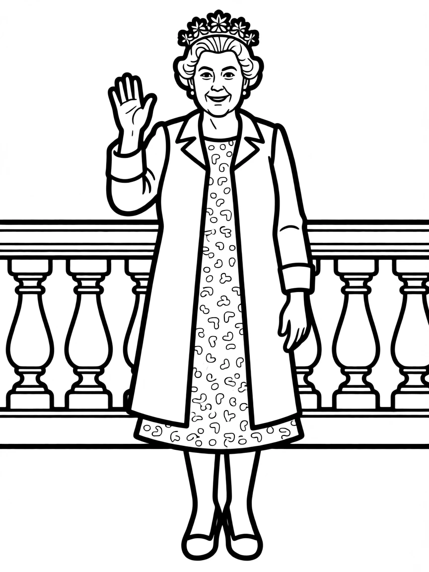 Queen Elizabeth II waving