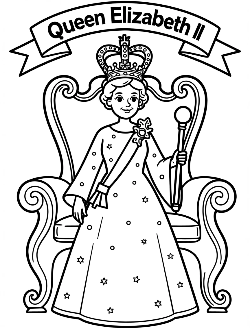 Queen Elizabeth II with a crown