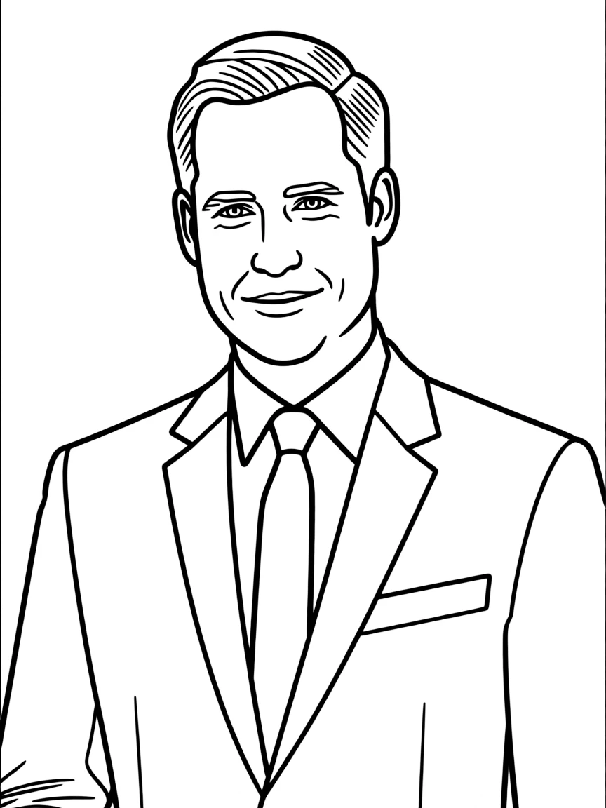 Prince William giving a friendly smile