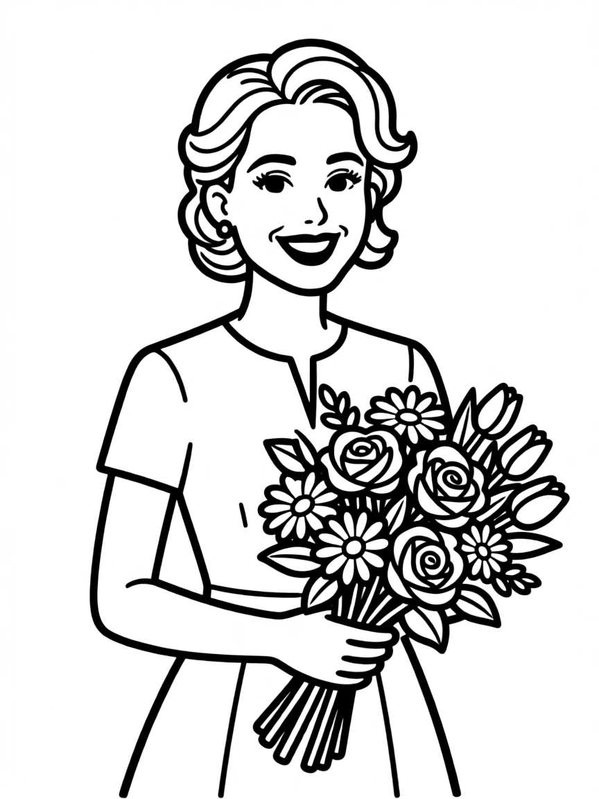 Kate Middleton with flowers
