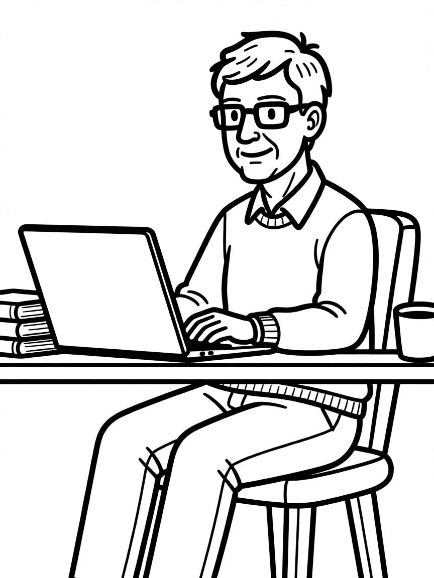 Bill Gates with glasses
