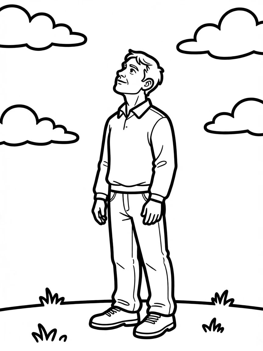 Jeff Bezos looking at the sky
