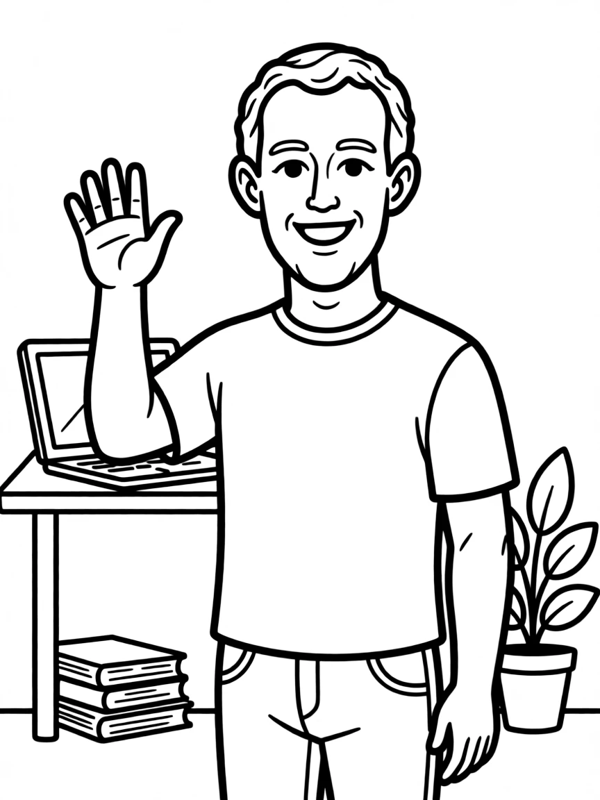 Mark Zuckerberg happy