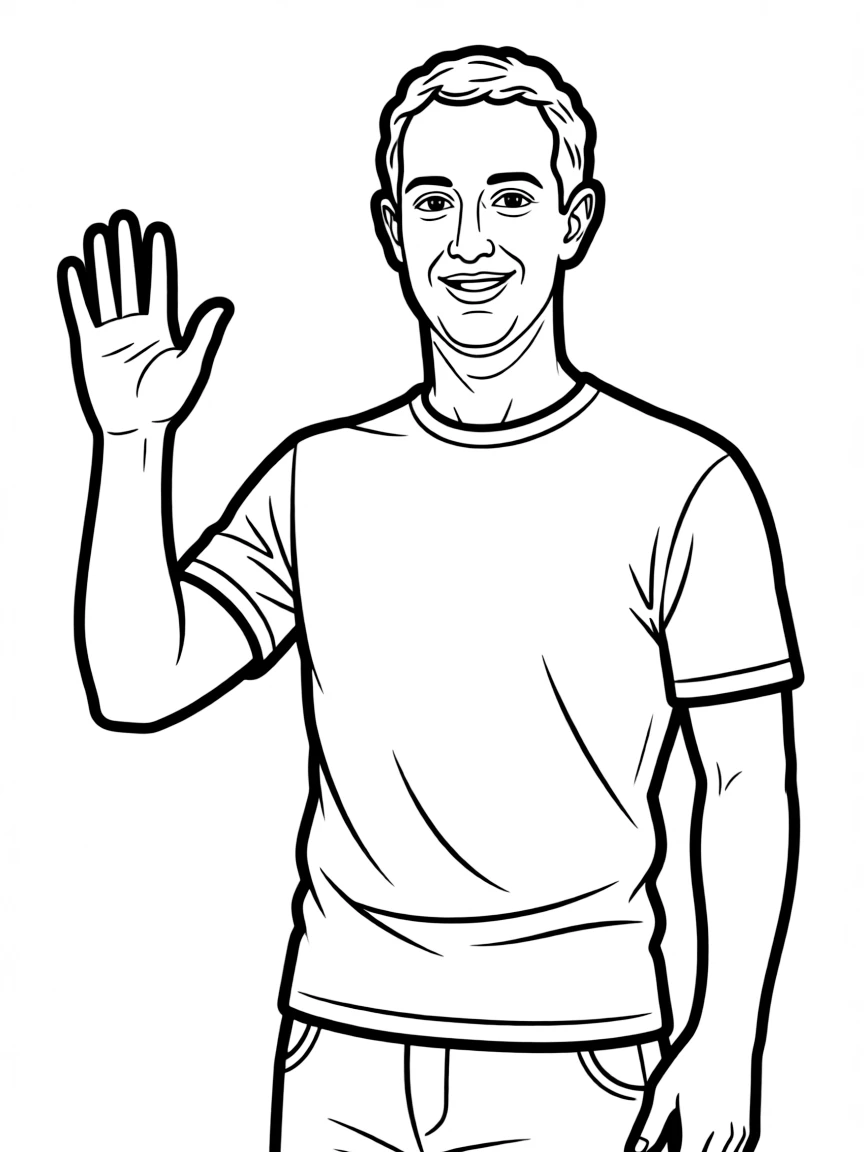 Mark Zuckerberg with a happy face