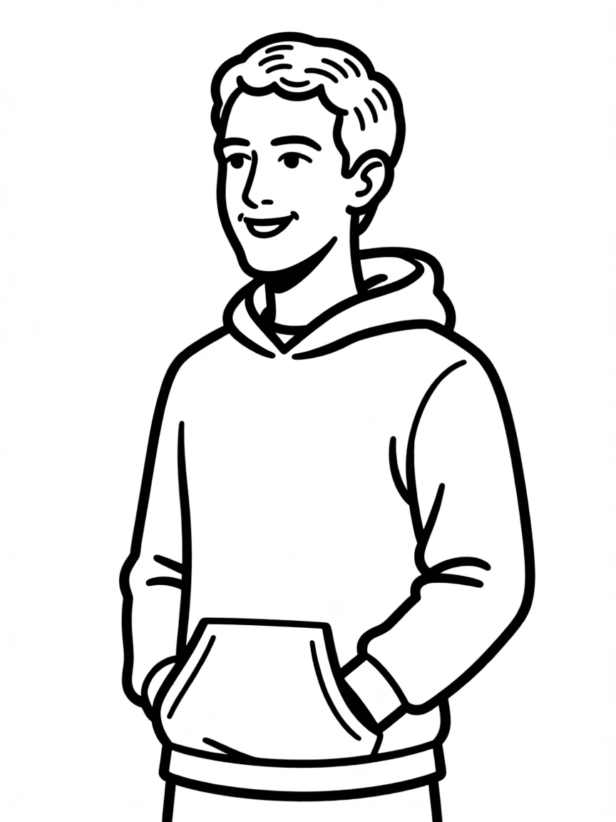 Mark Zuckerberg wearing a hoodie