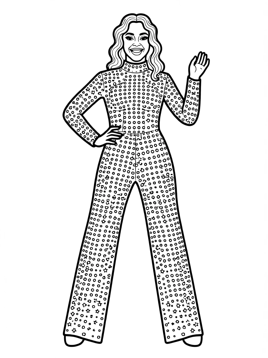 Beyoncé in a sparkly outfit