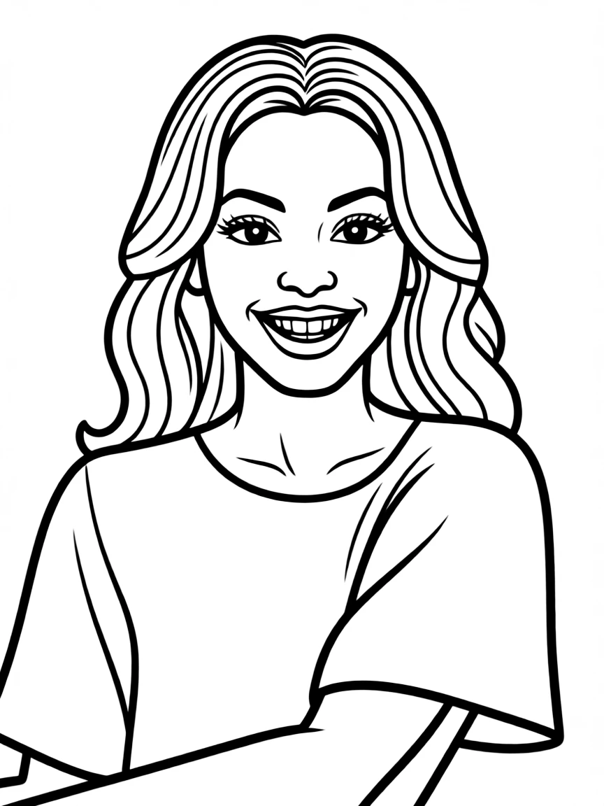 Beyoncé with a big smile