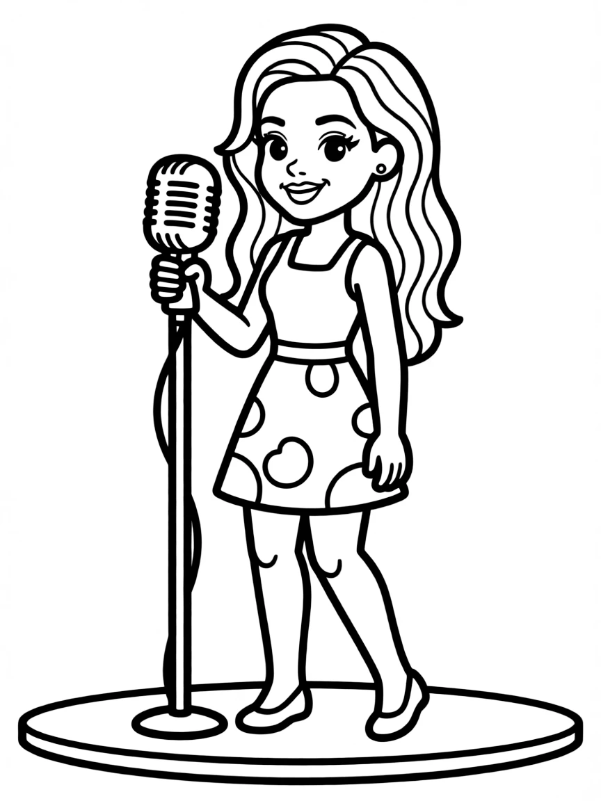Rihanna with a microphone