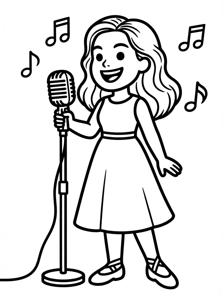 Adele with a microphone