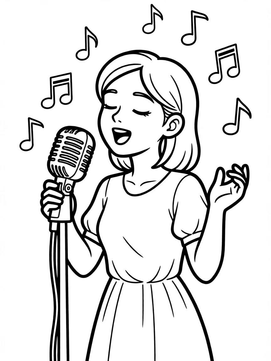 Adele singing with her eyes closed