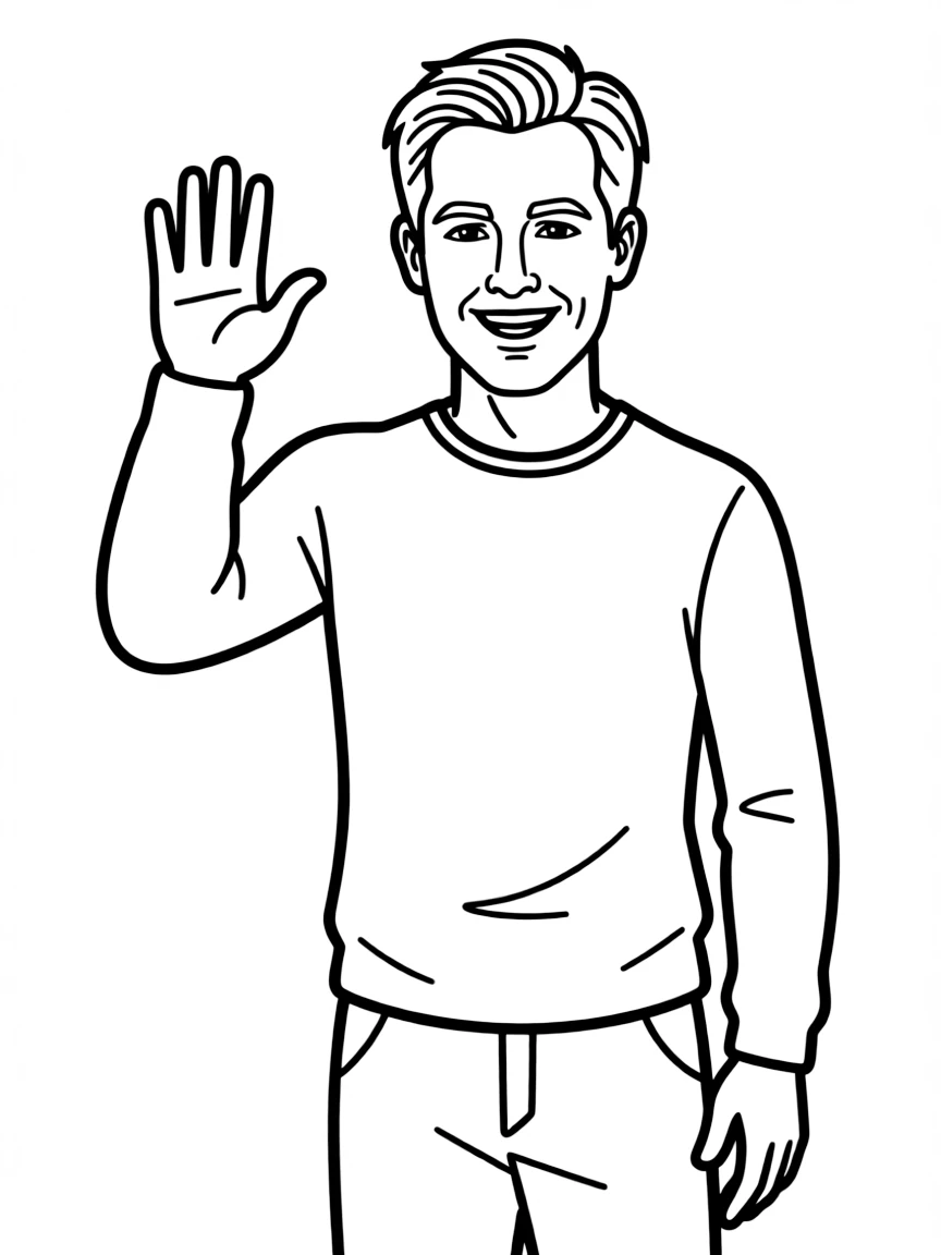 Brad Pitt waving