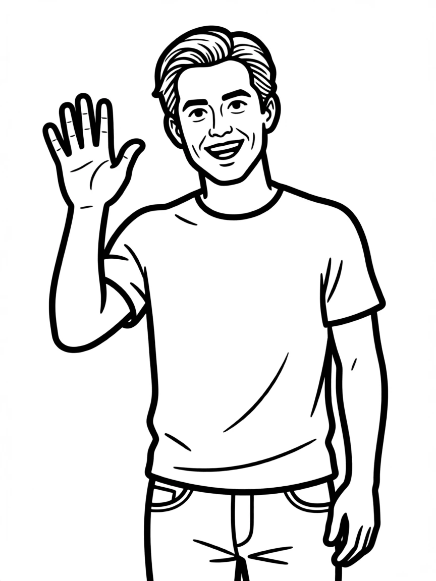 Brad Pitt happy