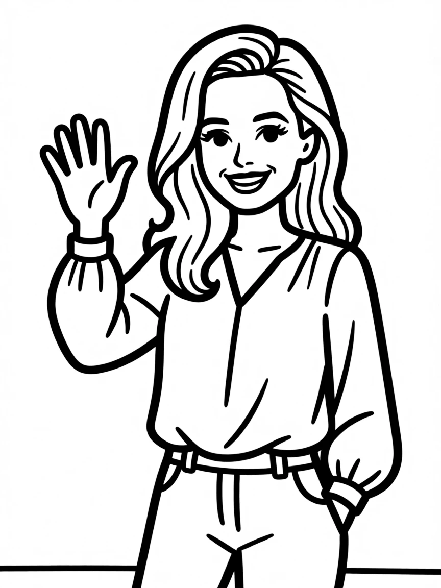 Angelina Jolie waving