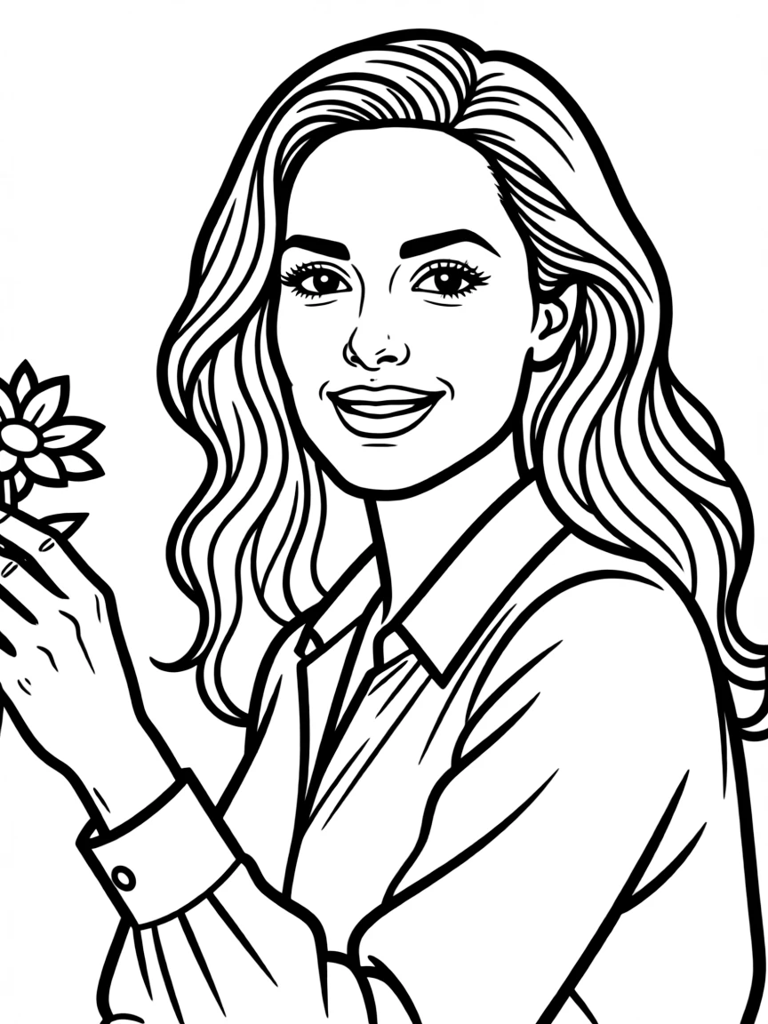 Angelina Jolie with a kind expression