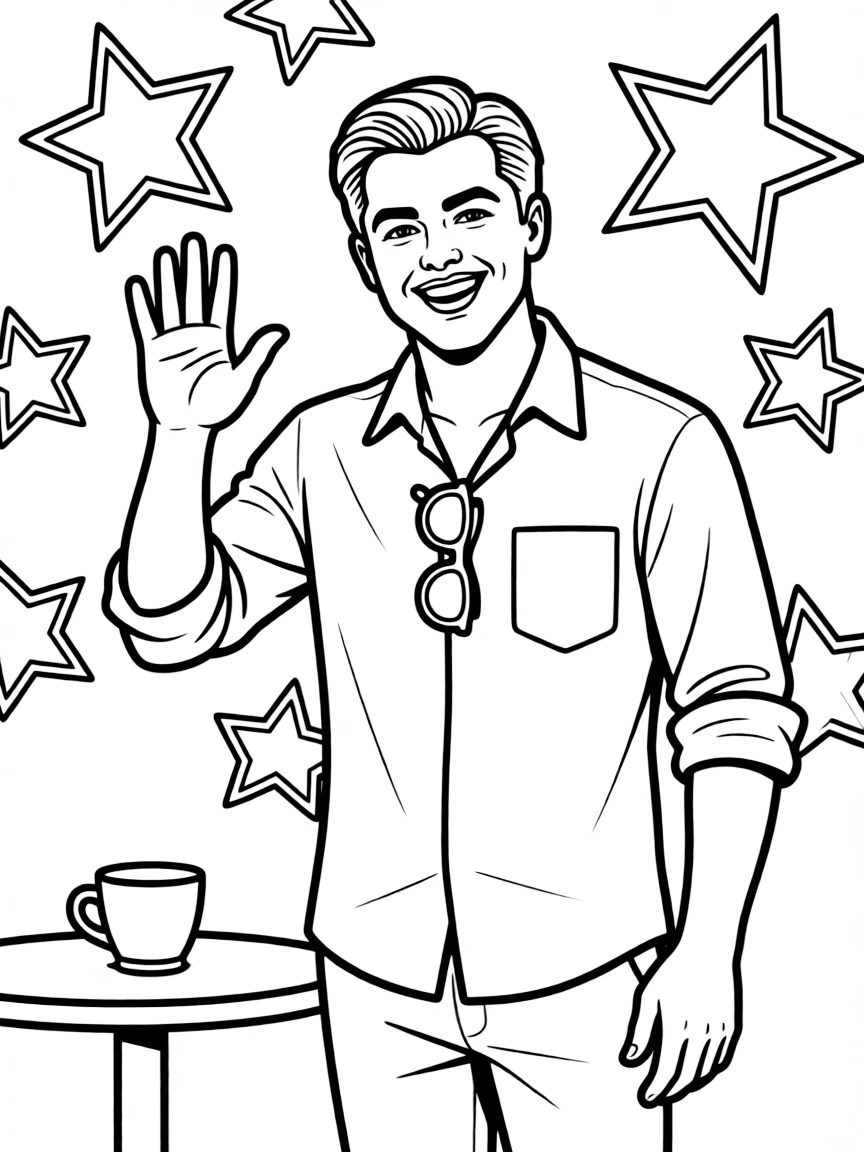 Leonardo DiCaprio happy